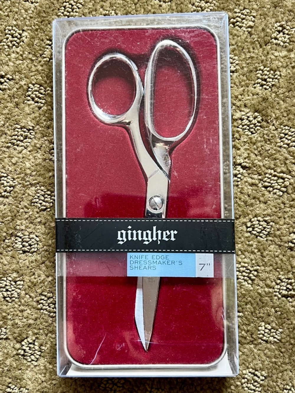 Gingher 7" Knife Edge Dressmaker's Shears G-7 NIB Sewing Scissors
